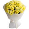 Букет «Солнечное настроение» из желтых хризантем